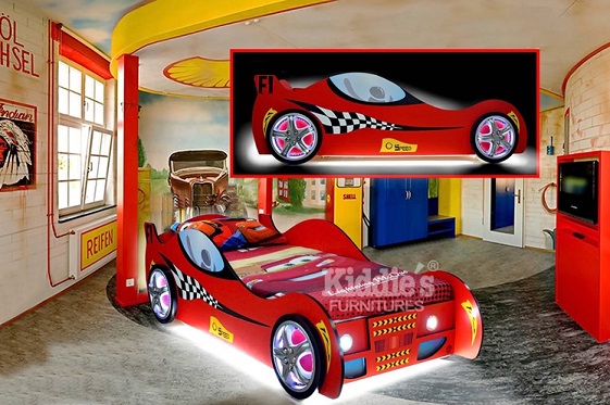 red car bed for toddlers